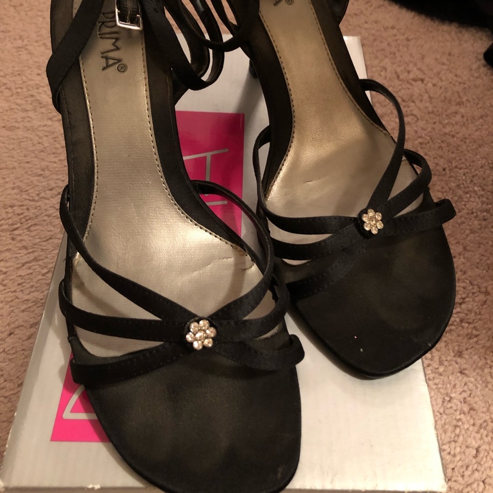 Black strap formal heel
